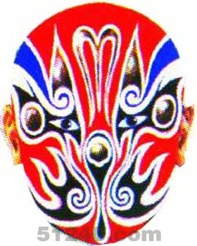 昂日雞臉譜 - 昂日雞京劇臉譜圖片 - 昂日雞臉譜照片