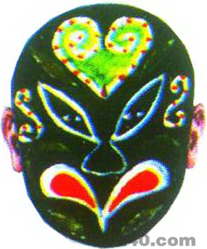 綠剪鳥臉譜 - 綠剪鳥京劇臉譜圖片 - 綠剪鳥臉譜照片