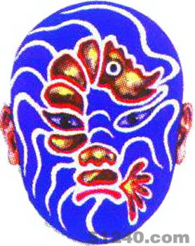 蝦將臉譜 - 蝦將京劇臉譜圖片 - 蝦將臉譜照片
