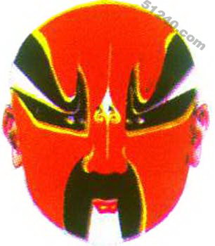 顏良臉譜 - 顏良京劇臉譜圖片 - 顏良臉譜照片