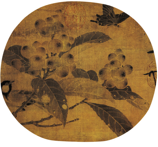 點(diǎn)擊圖片查看原圖 枇杷山鳥(niǎo)圖 趙佶.shtml