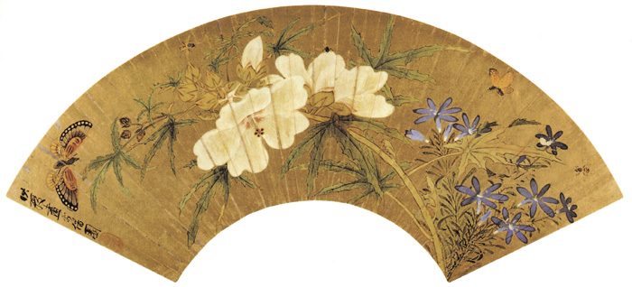 點(diǎn)擊圖片查看原圖 花卉草蟲扇面 陳洪綬.shtml