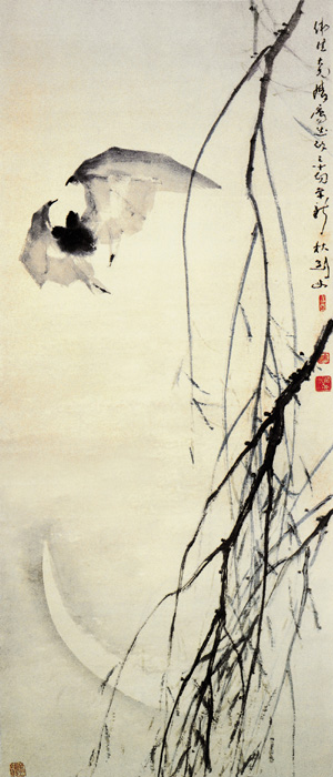 點(diǎn)擊圖片查看原圖 蝙蝠迎風(fēng)圖 高劍父.shtml