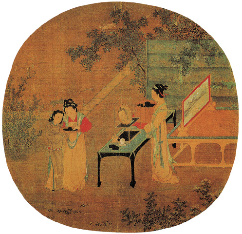 點(diǎn)擊圖片查看原圖 繡櫳曉鏡圖 王詵.shtml