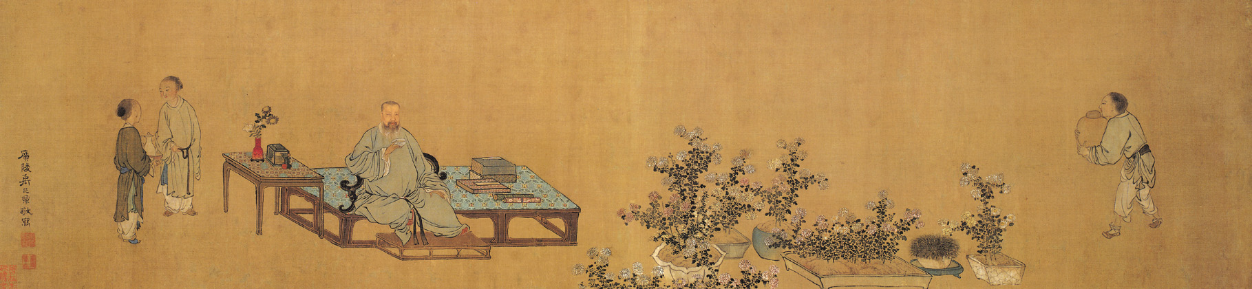 點(diǎn)擊圖片查看原圖 王原祁藝菊圖 禹之鼎.shtml