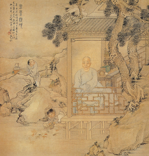 點(diǎn)擊圖片查看原圖 烹茶洗硯圖 錢慧安.shtml