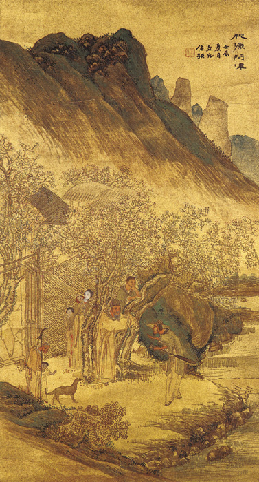 點(diǎn)擊圖片查看原圖 桃園問津圖 任預(yù).shtml