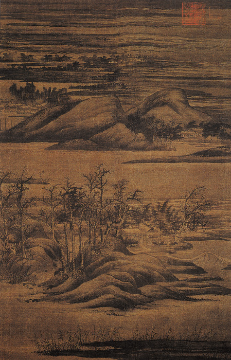 點(diǎn)擊圖片查看原圖 寒林重汀圖 董源.shtml