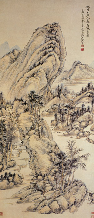 點擊圖片查看原圖 巖居秋爽圖 奚岡.shtml