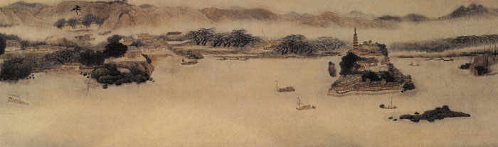 點(diǎn)擊圖片查看原圖 京口三山圖 張崟.shtml