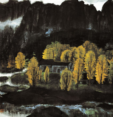 點(diǎn)擊圖片查看原圖 秋山圖 林風(fēng)眠.shtml